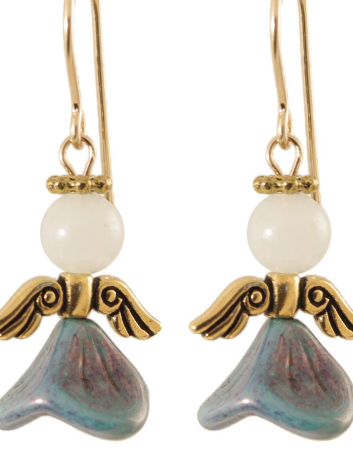 Blues af velvilje engel øreringe - 14 Kt guldfyldt for engroshandel hos Ardent Designs