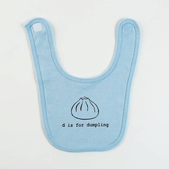 D is for Dumpling Baby Bib for wholesale by Garbella