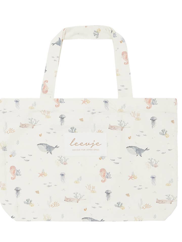 Underwater White lille stofpose for engroshandel hos Leevje