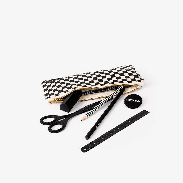 Cinqpoints – Bolsa/estojo para lápis por atacado – Estojo pequeno xadrez para lápis - presente de Natal1