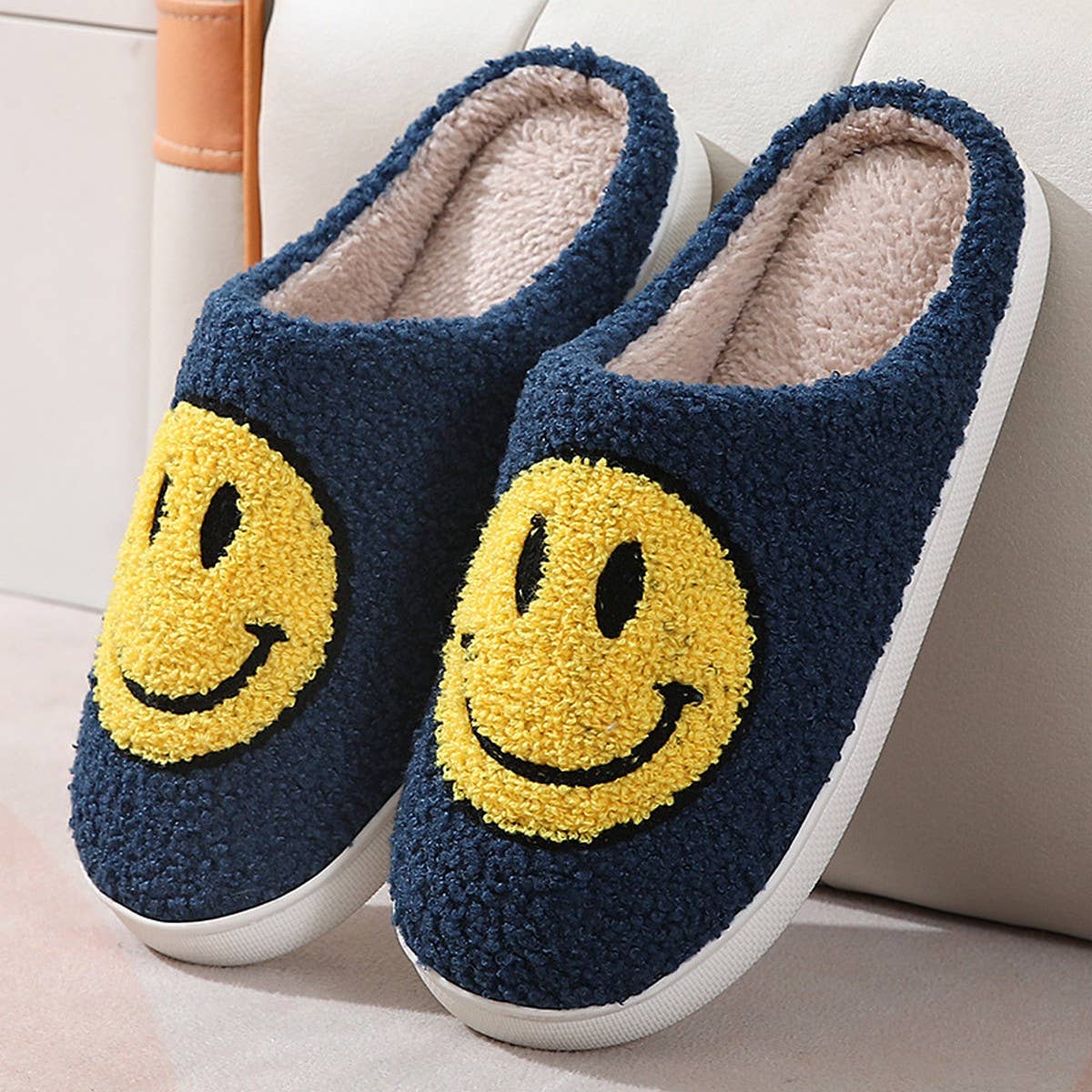 ACCITY - Wholesale Slippers - Women's - Cute Cartoon Smiling Face Fabric Slippers_CWSHS025412