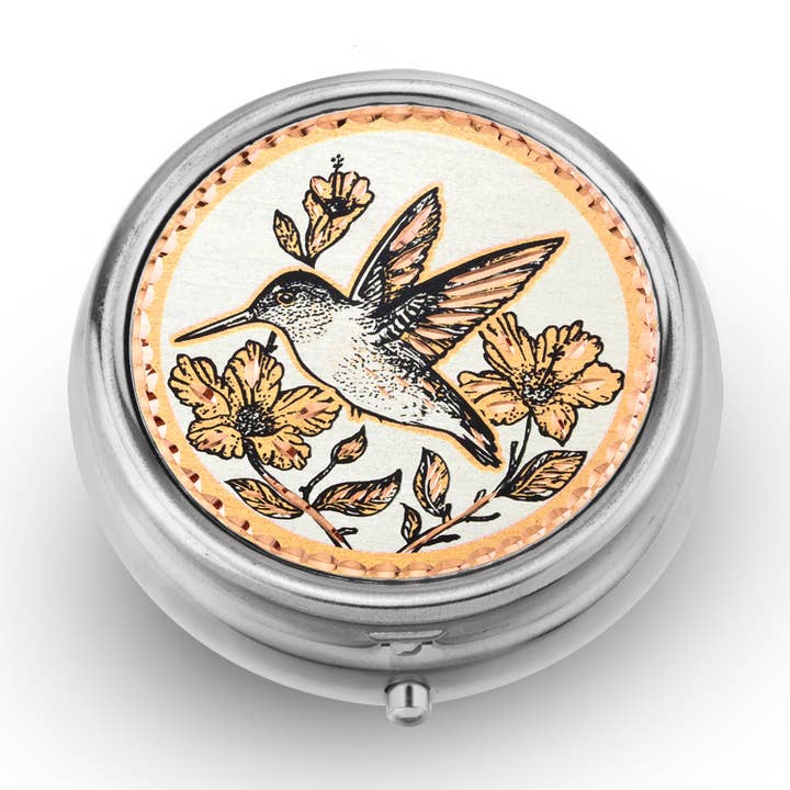 Boîtes à pilules PB 44 Hummingbird pour la vente par COPPER ARTS INC.