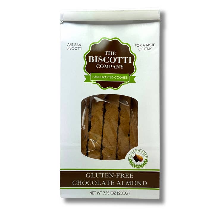 Biscotti -Gluten-Free Chocolate Almond-Case of 8x7.15 OZ Bag for wholesale by The Biscotti Company