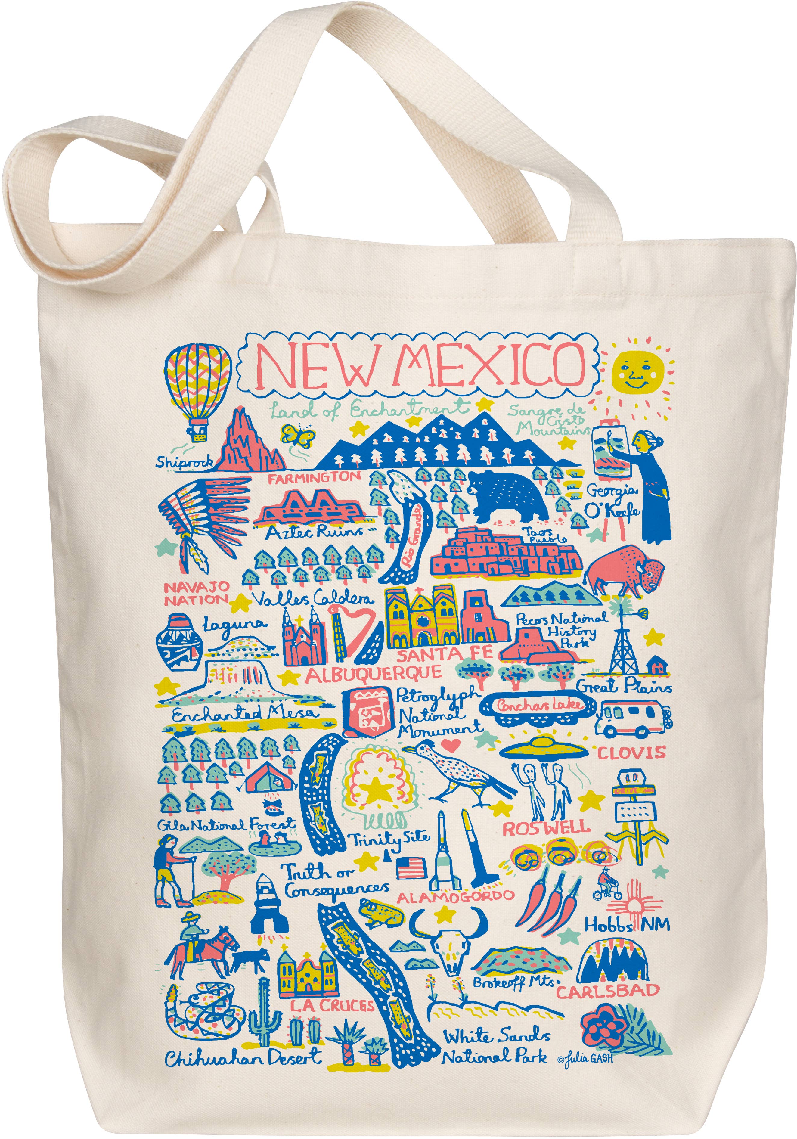 Morado Designs - Wholesale Tote Bag - Women's - New Mexico Boutique Map Art Tote0