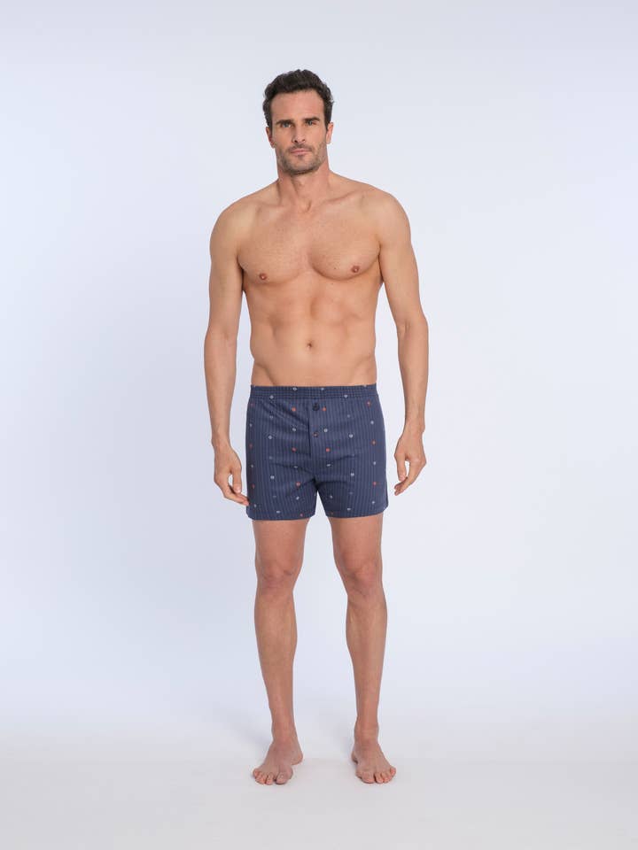 blue Printed knitted boxer for wholesale on Faire