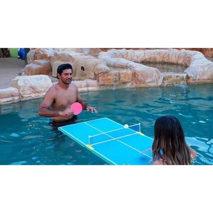 PoolCandy - Wholesale Inflatables - Pool Tennis Set Game For Two (2) With Floating Pool Table