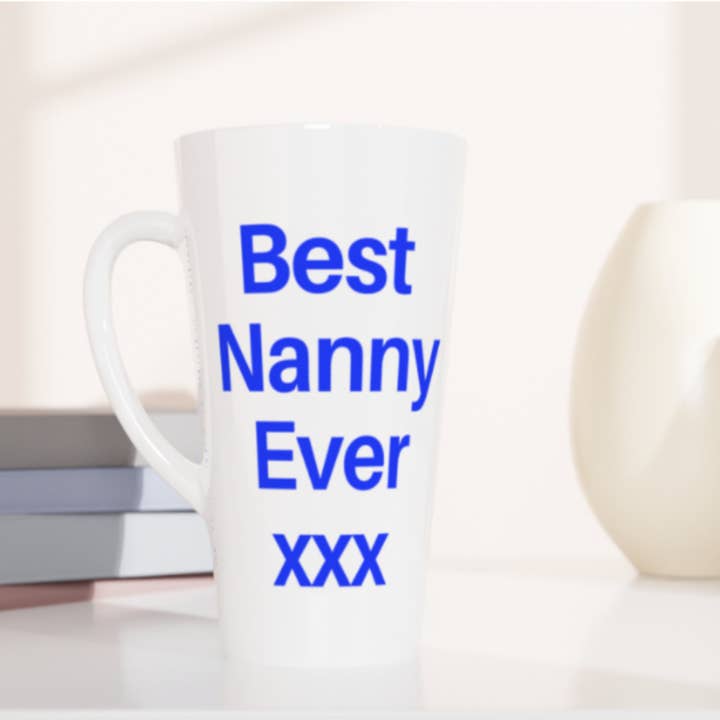 Funny Nanny Coffee Mug, White Latte 17oz Ceramic Mug, Best for wholesale by The Graceful Dragonfly