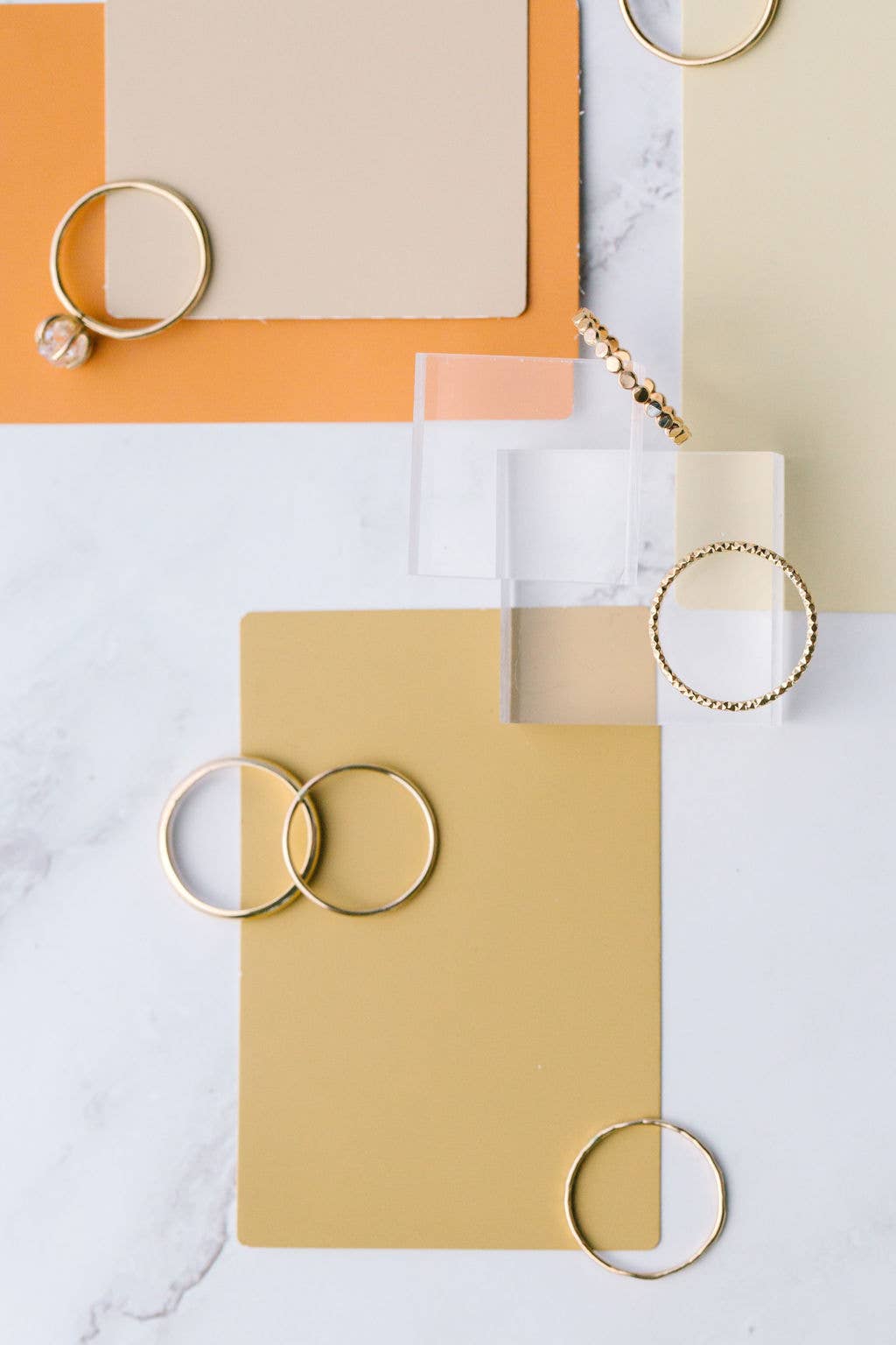 The Land of Salt - Vendita all'ingrosso Anello midi/a fascia - Anello spesso semicircolare in oro riempito3