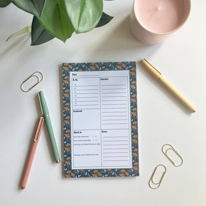 Bloc-notes du planificateur quotidien pour la vente par Of The Flora