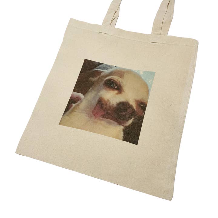 Funny Dog Tongue Meme Tote Bag for wholesale by ZZZEBRAAA LIMITED