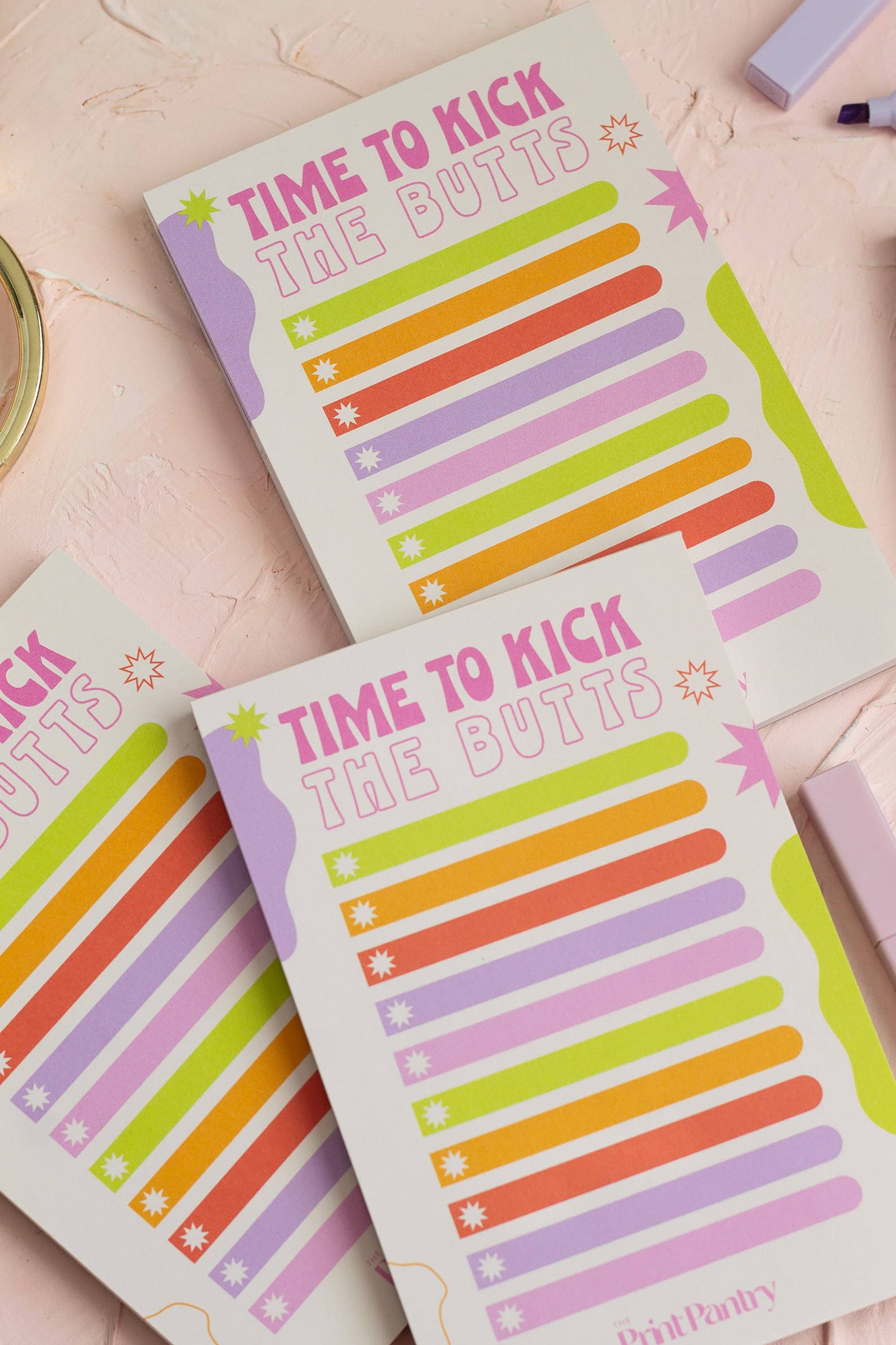 The Print Pantry - Wholesale Notepad - Kick the Butts Notepad1