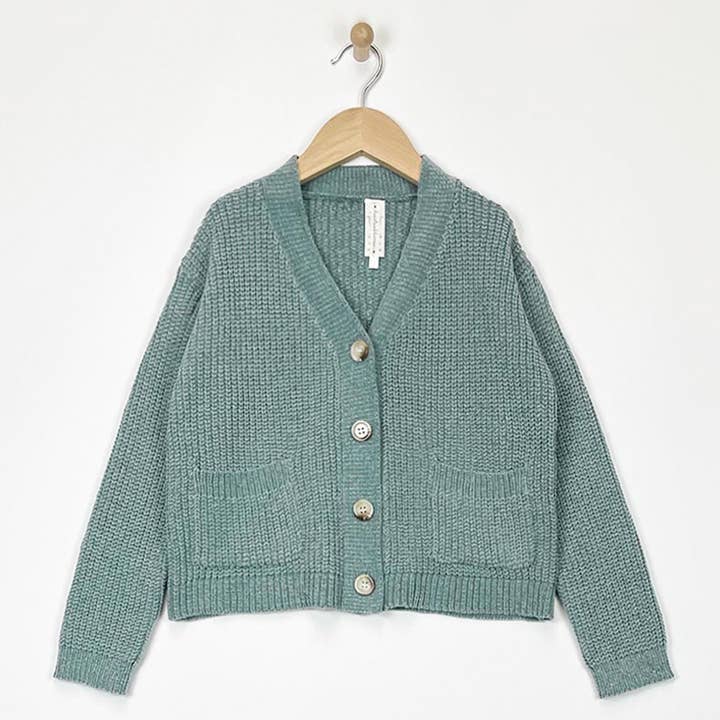 heart and arrow - Wholesale Cardigan - Kids - KIDS BUTTON DOWN CHENILLE CARDIGAN SWEATER TC1436 (2T-4T)