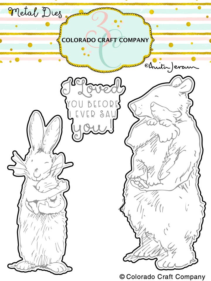 AJ448-D Anita Jeram ~ Snuggles morre por atacado de Colorado Craft Company