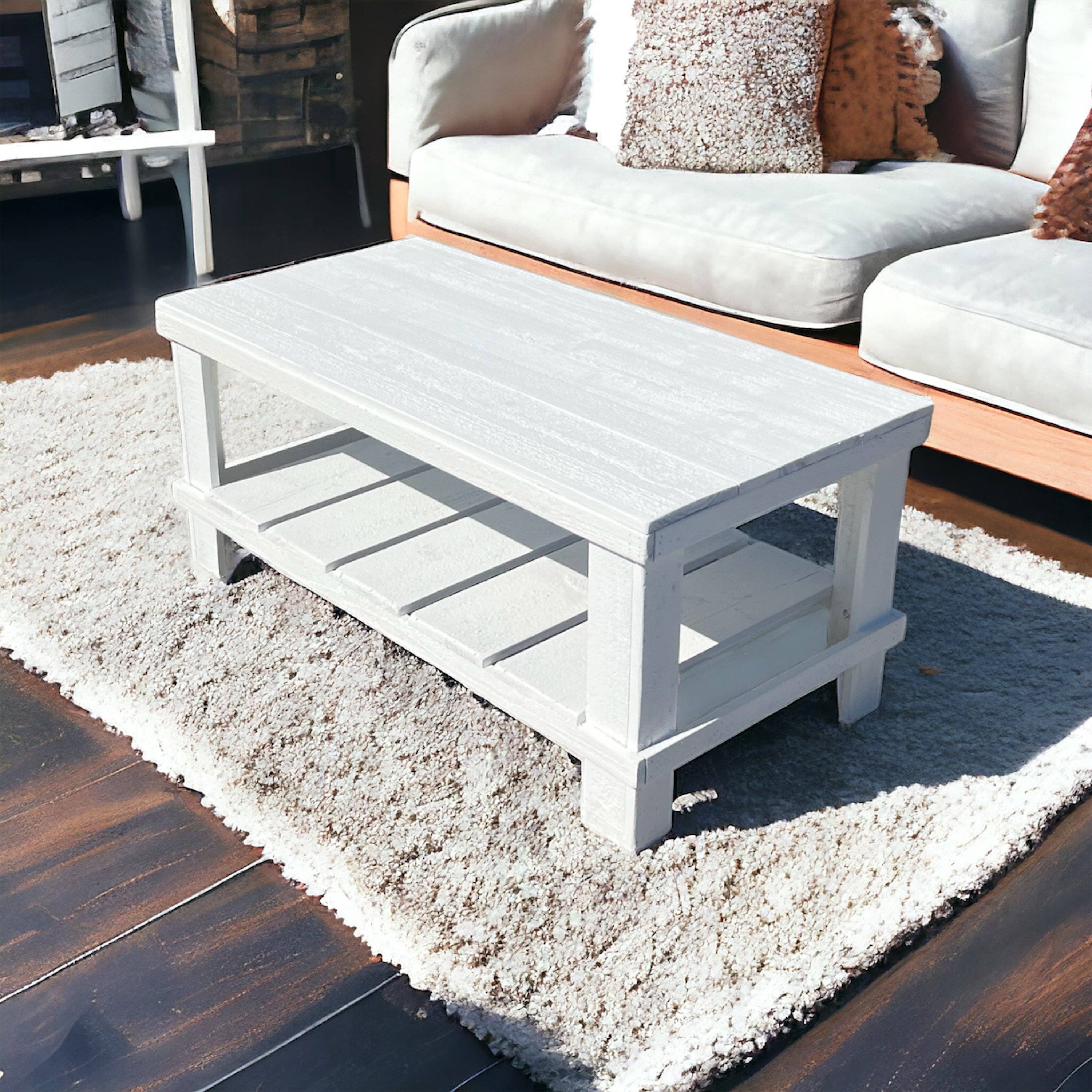 Intrinsic Haven - Wholesale Coffee Table - Farmhouse Rustic Wood Living Room Coffee Table with Shelf11