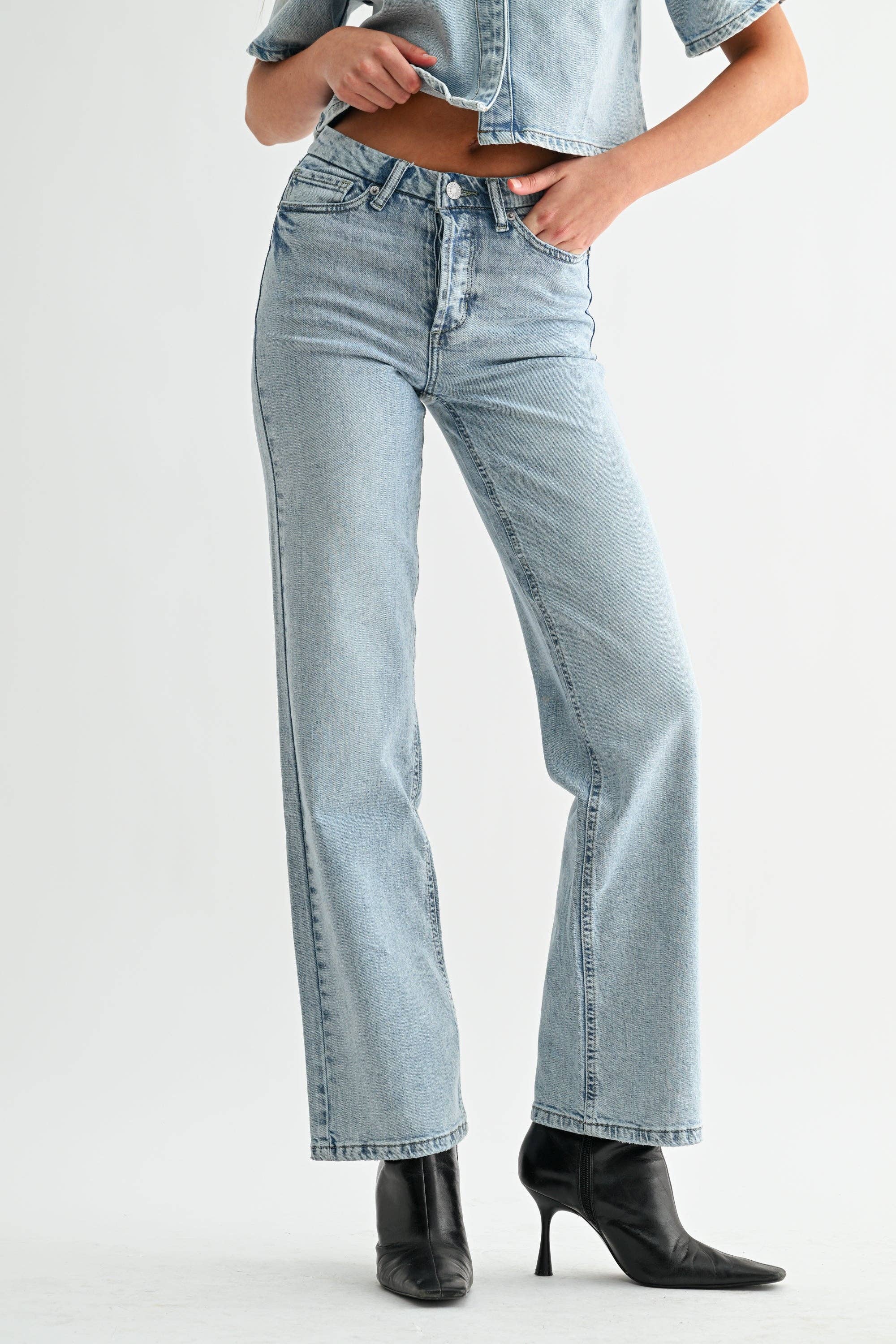 Jemina Denim - Wholesale Jeans - Women's - High Rise Hidden Waistband Straight5