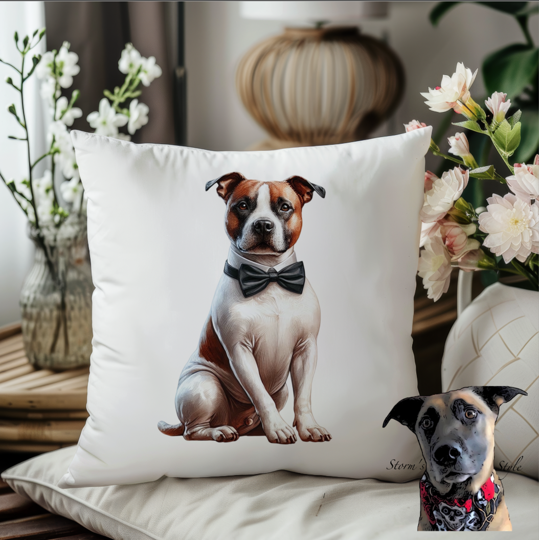 Storms Style – wholesale Throw/decorative pillow – Staffordshire Bull Terrier - Staffie Cushion - 39 designs9