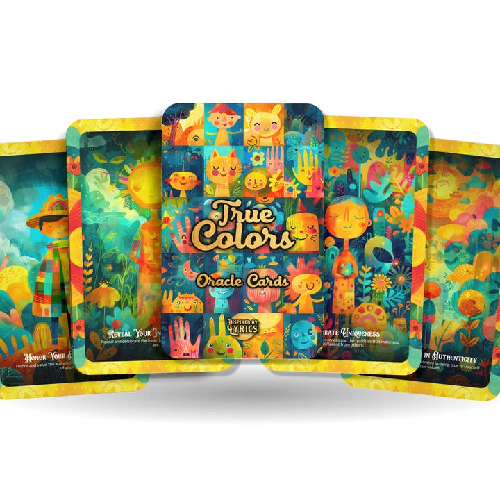 True Colors - Oracle Cards - Un viaggio spirituale unico - Ispirato ai testi - Carte di consapevolezza per la vendita all'ingrosso da parte di Ibiza Tarot USA