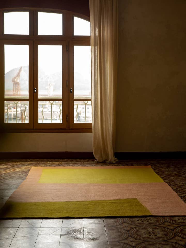 Rechteckiger Filzteppich Color Block für den Großhandel von MUSKHANE