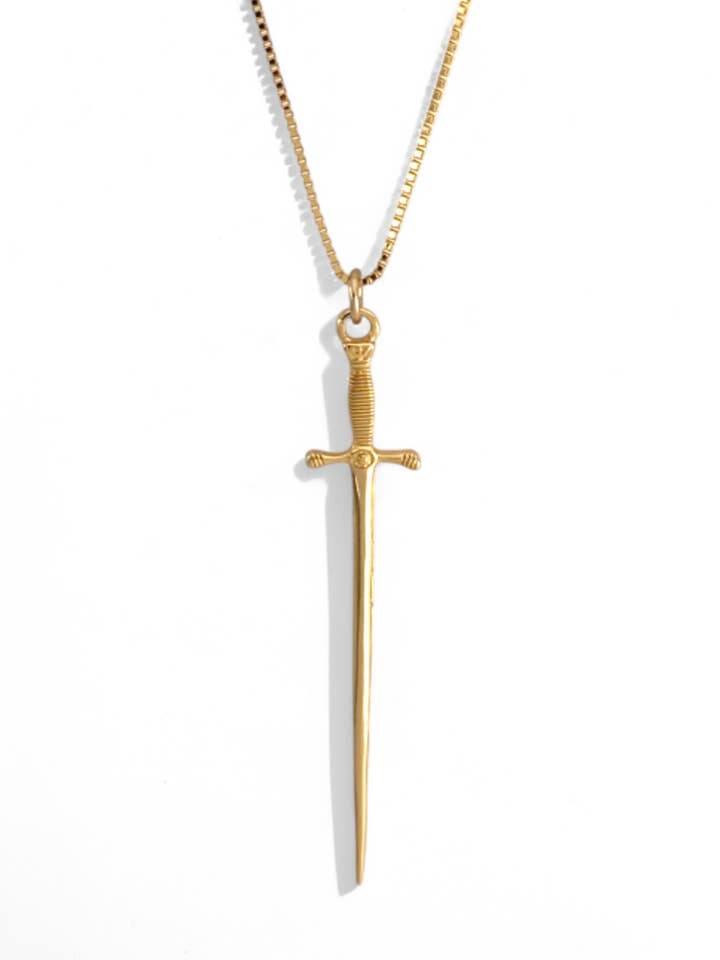 The Silvet Long Dagger Necklace for wholesale by SPARROW