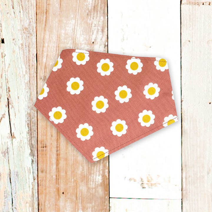 BibbyBubby - Wholesale Pet Bandana - Dog - Desert Daisies Dog Bandana (Snap-on, 3 adjustable sizes)