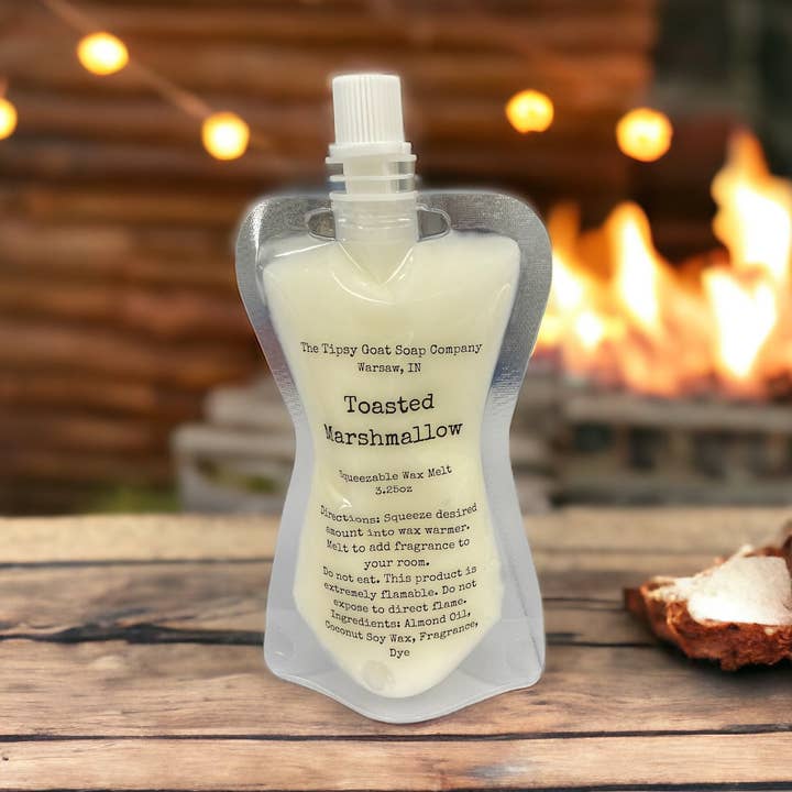 Cire à fondre pressable parfum guimauve grillée pour la vente par The Tipsy Goat Soap Company