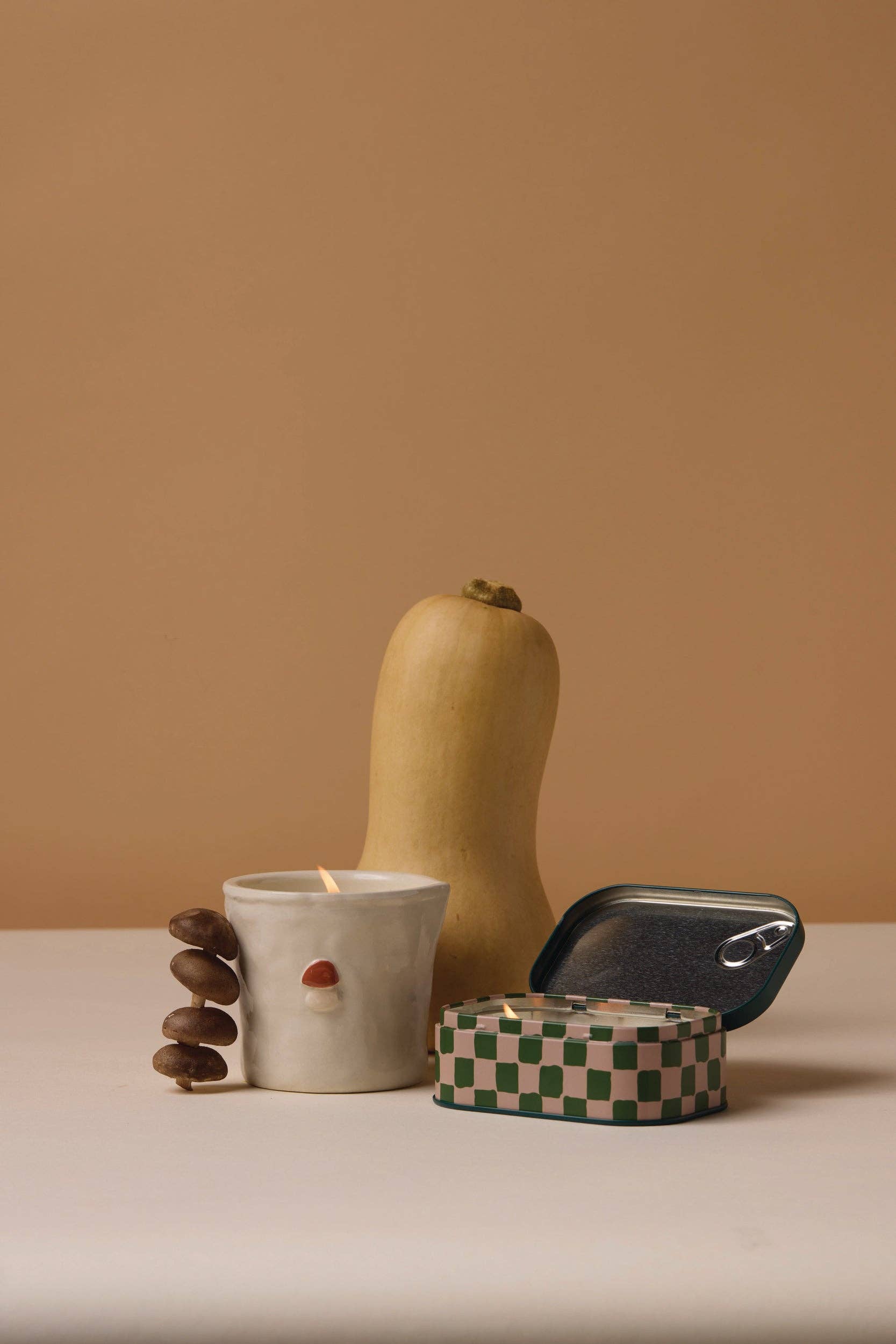 Designworks Collective – wholesale Jar/filled candle – Paddywax Bistro Mushroom Ceramic Candle - Wild Mushroom3