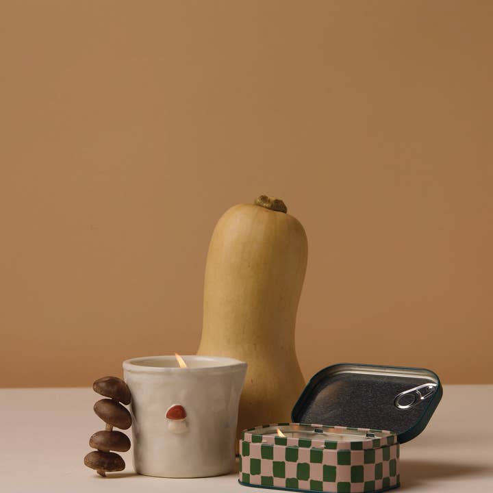 Designworks Collective - Wholesale Jar/Filled Candle - Paddywax Bistro Mushroom Ceramic Candle - Wild Mushroom3