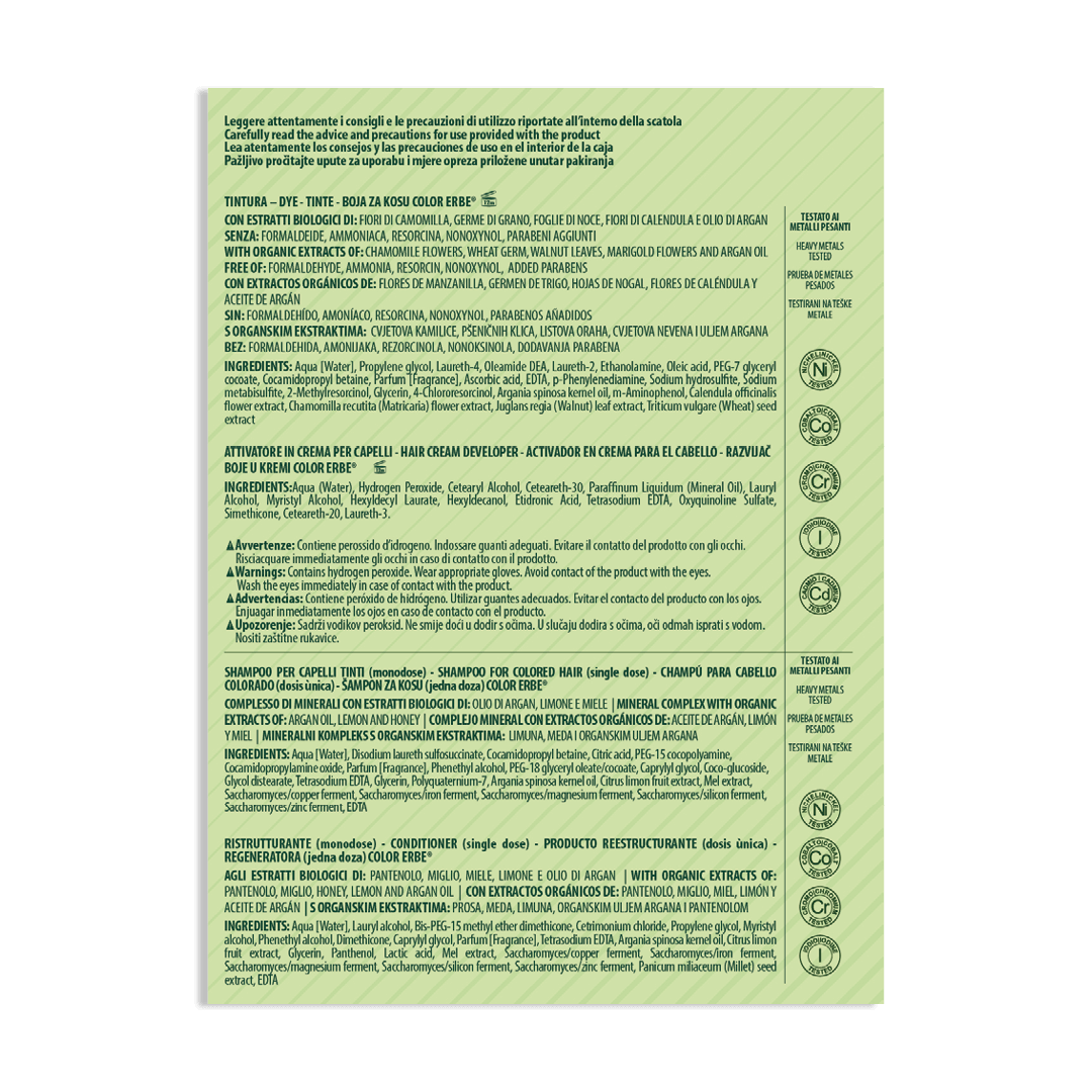 COLOR ERBE - Wholesale Hair Dye - Color Erbe Estr. Dye Bio Light Blonde (8.0) - Made in Italy2