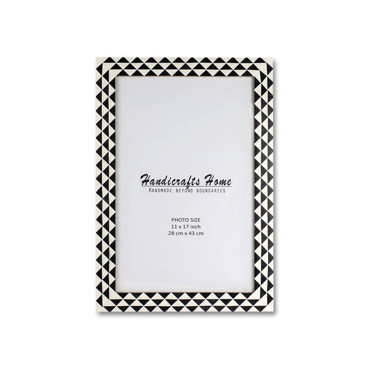 Muqeem & Brothers - Wholesale Picture Frame - Picture Frames Marquet-Prism Pk of 2 Black & White, 8 Sizes8