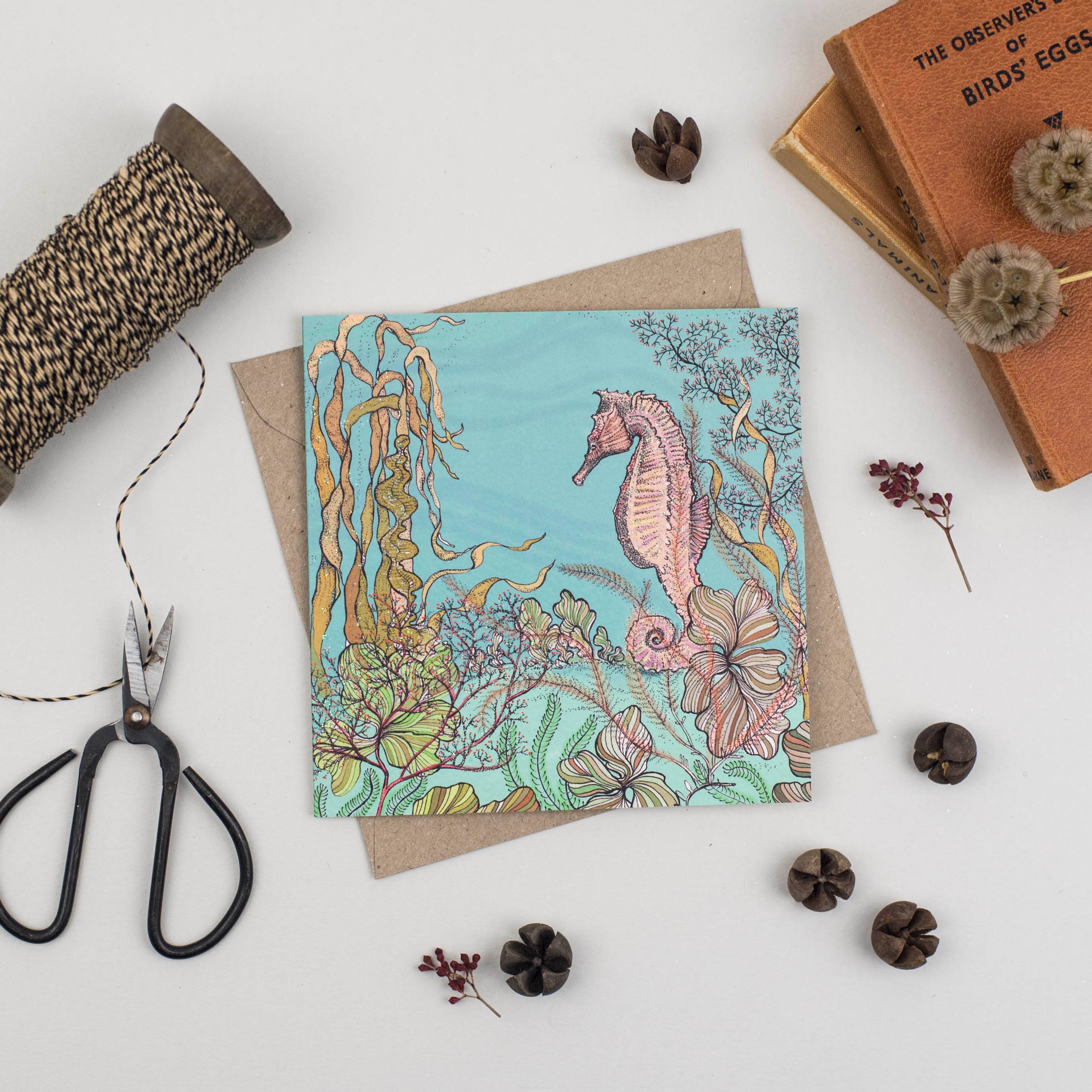 Fay's Studio - Wholesale Everyday Greeting Card - Seahorse Greeting Card1