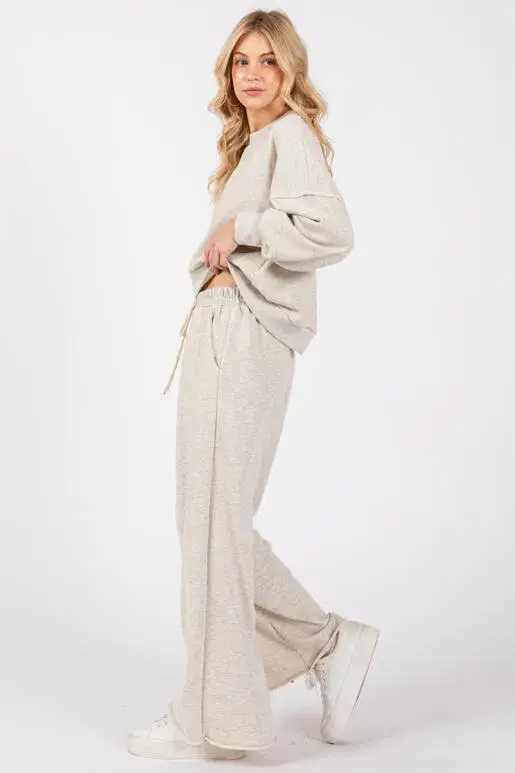 Final Touch - Wholesale Knit Top - Women's - Cotton Terry Raw Edge Top - NT30652A12