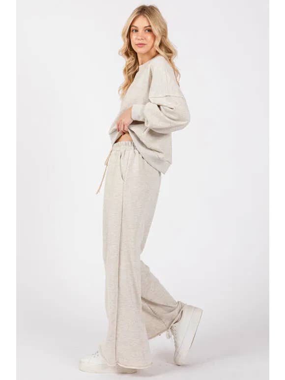 Final Touch - Wholesale Knit Top - Women's - Cotton Terry Raw Edge Top - NT30652A12