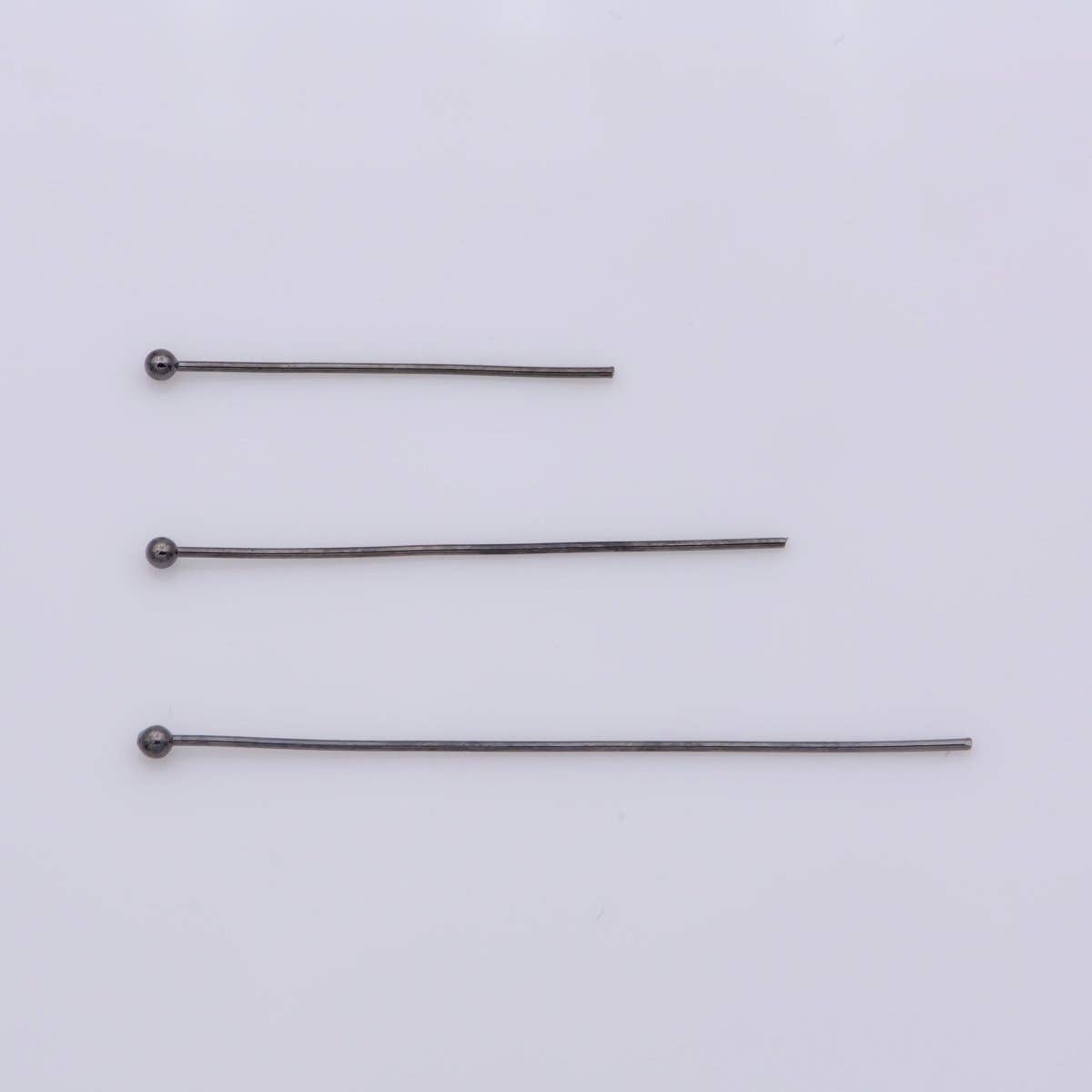 Aim Eternal - Wholesale Craft Supplies - Gold Head Pins Silver Ball Point Headpins, 0.5mm (24 Gauge) by 25mm,35mm,45mm Gold Plated Brass Ball L-536 L-543~L-5451