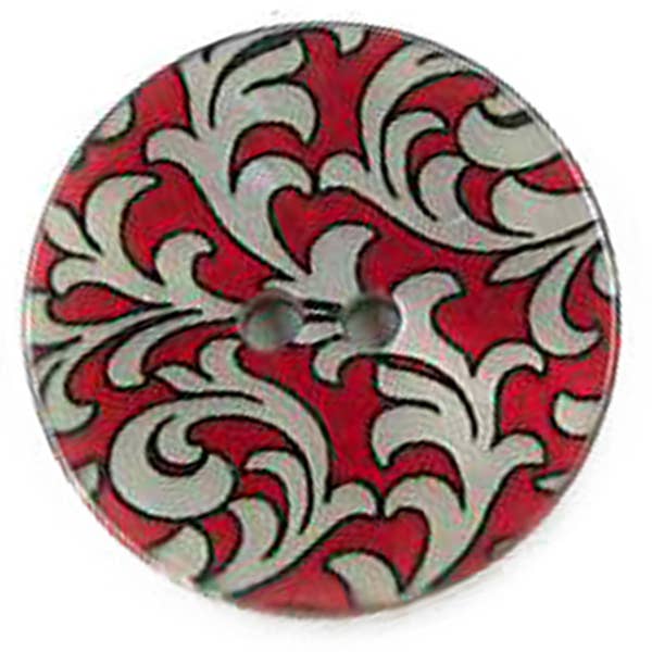 DAMASK MOTHER-OF-PEARL IMITATION PRINTED BUTTON for wholesale by NEMARK