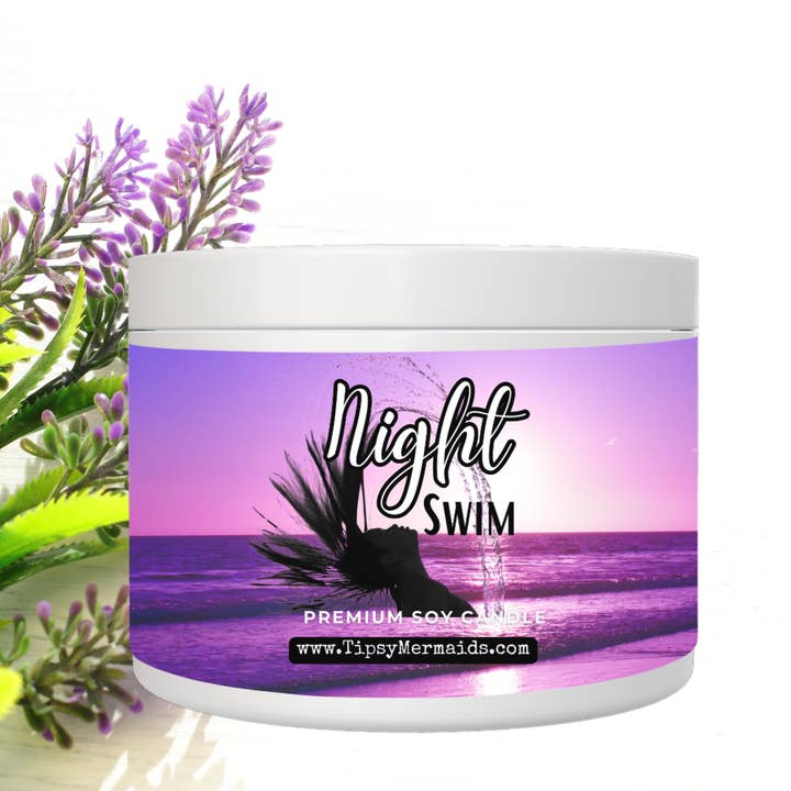 Vela de soja Night Swim Premium para venta al por mayor de Tipsy Mermaid®
