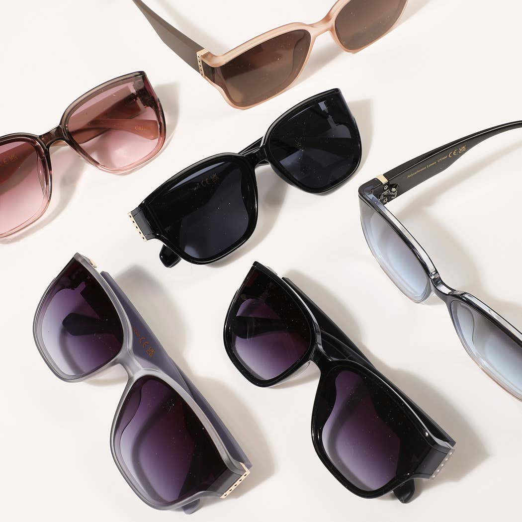  ASSORTED COLOR Semi-Transparent Frame Design Fashion Sunglasses for wholesale on Faire2