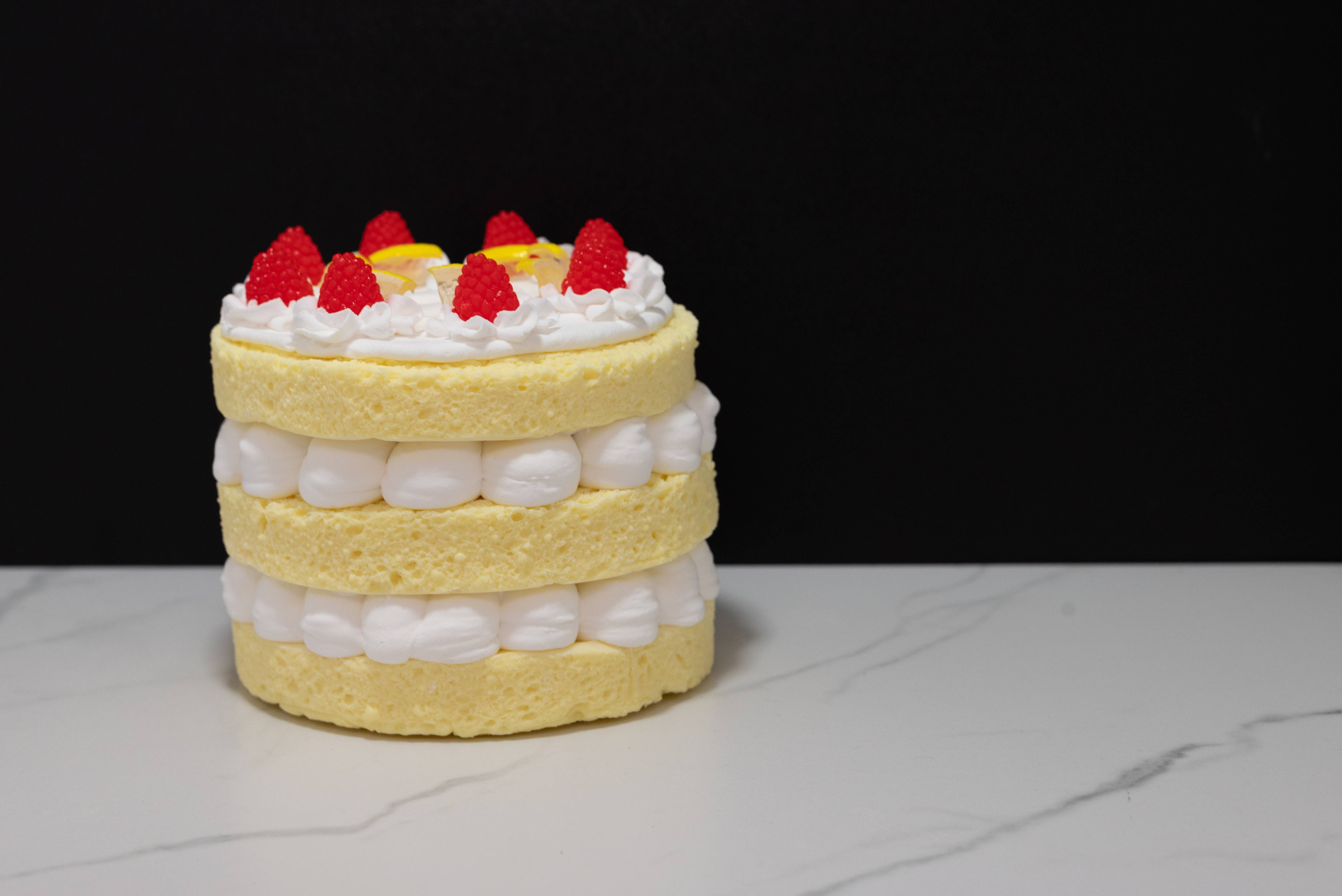 Just Dough It! Fake Foods - Wholesale Decorative Tabletop Object - Fake Triple Layer Lemon Cake2