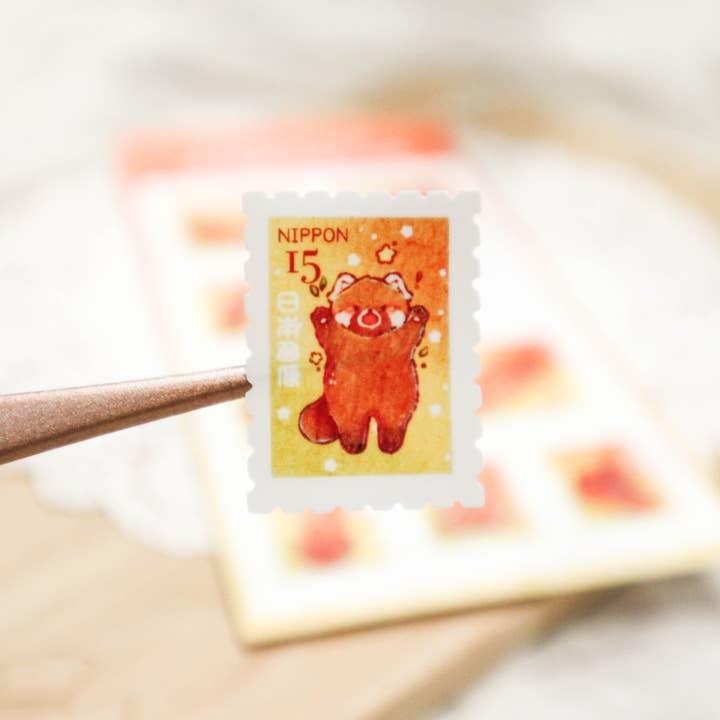Chickie Cafe - Wholesale Sticker - Red Panda Stamps Sticker Sheet1