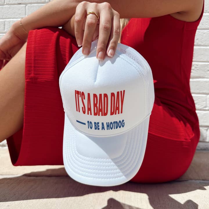 Social Statement - Wholesale Trucker Hat - Women's - It’s A Bad Day To Be A Hotdog Trucker Hat