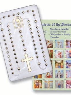 Rosary Card - Mysteries/Rosary for wholesale by H.J. SHERMAN COMPANY, INC.
