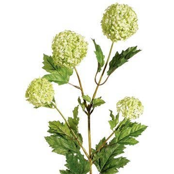 33" Snowball Spray Green for wholesale by Silk Flower Depot