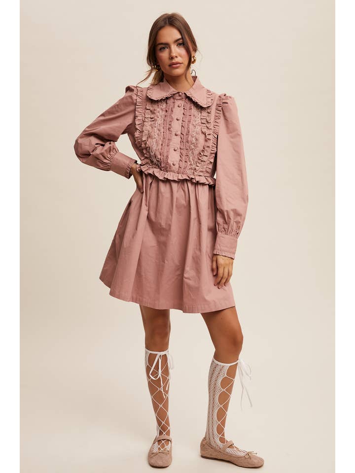 Listicle - Wholesale Dress – Women's - Floral Ruffle Mini Dress28