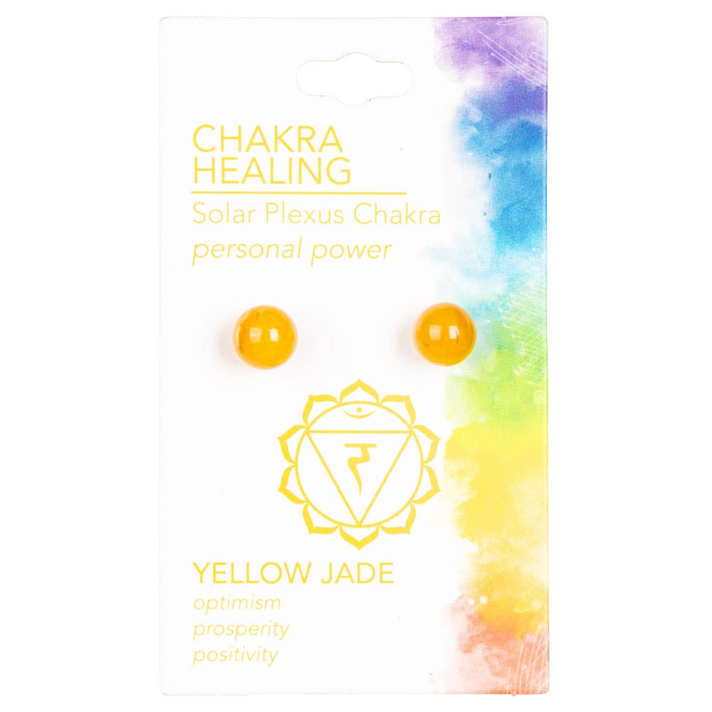 Benjamin International - Wholesale Stud/Post Earrings - CHAKRA EARRINGS/GENUINE 8MM STONES2