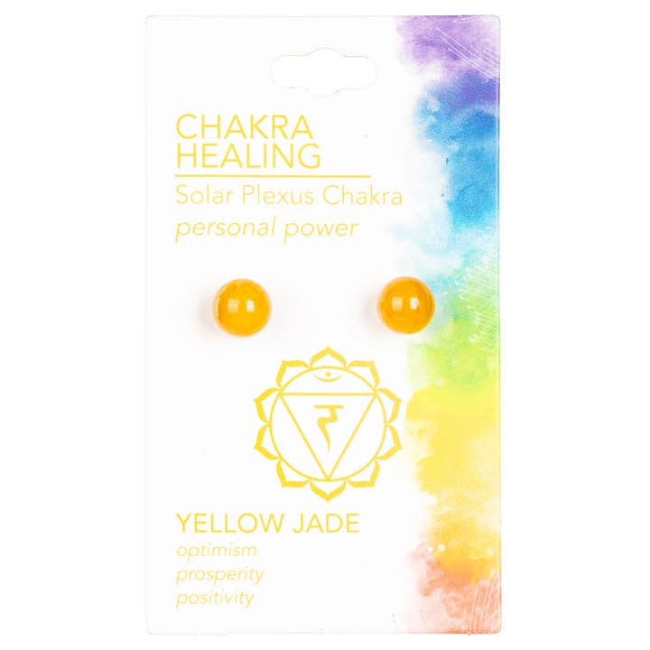 Benjamin International - Wholesale Stud/Post Earrings - CHAKRA EARRINGS/GENUINE 8MM STONES2