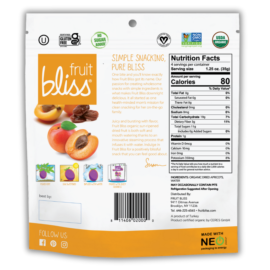 Fruit Bliss - Vente Fruits secs/déshydratés - Abricots turcs doux et juteux bio1