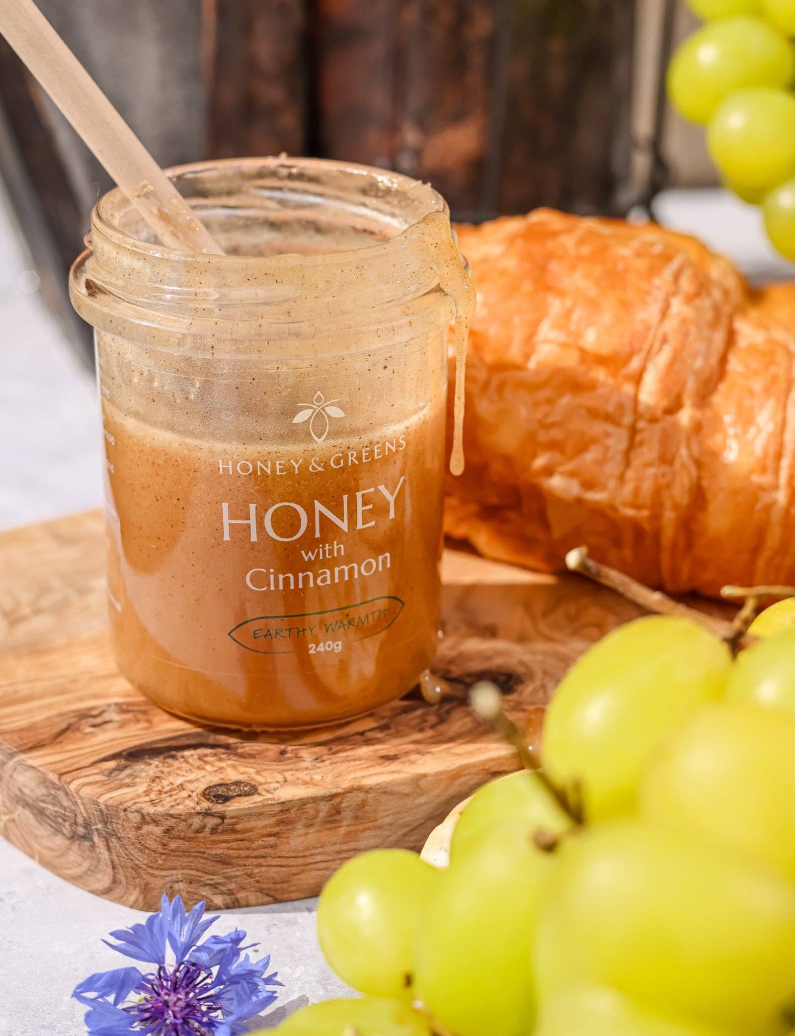 Honey & Greens – wholesale Honey – British Honey with Cinnamon 240g3