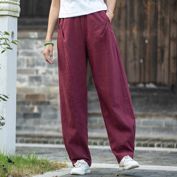 UZ Wholesale Store - Wholesale Pants - Women's - Lightweight Casual Lantern Pants in Solid Color6