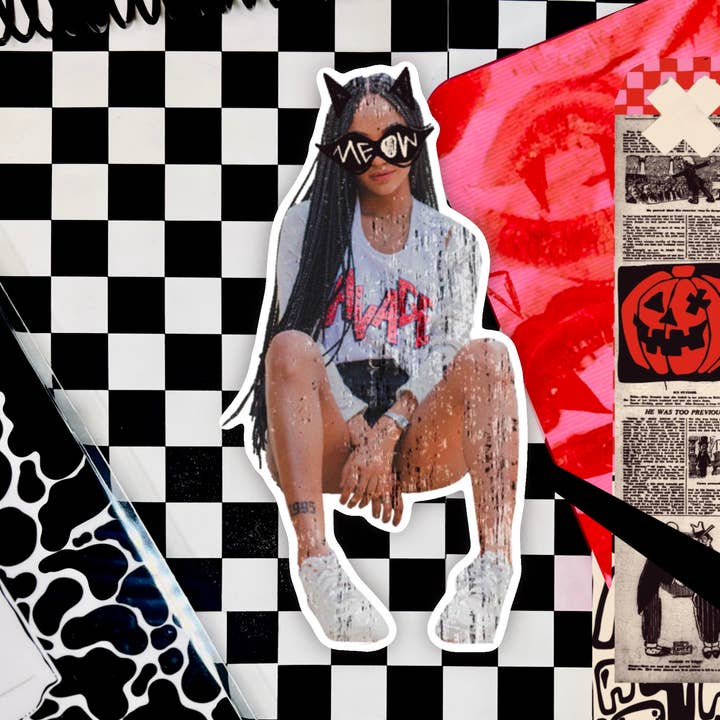 boo x meow bitch 2.5" soft matte die cut for wholesale by Theoretikal Design Company