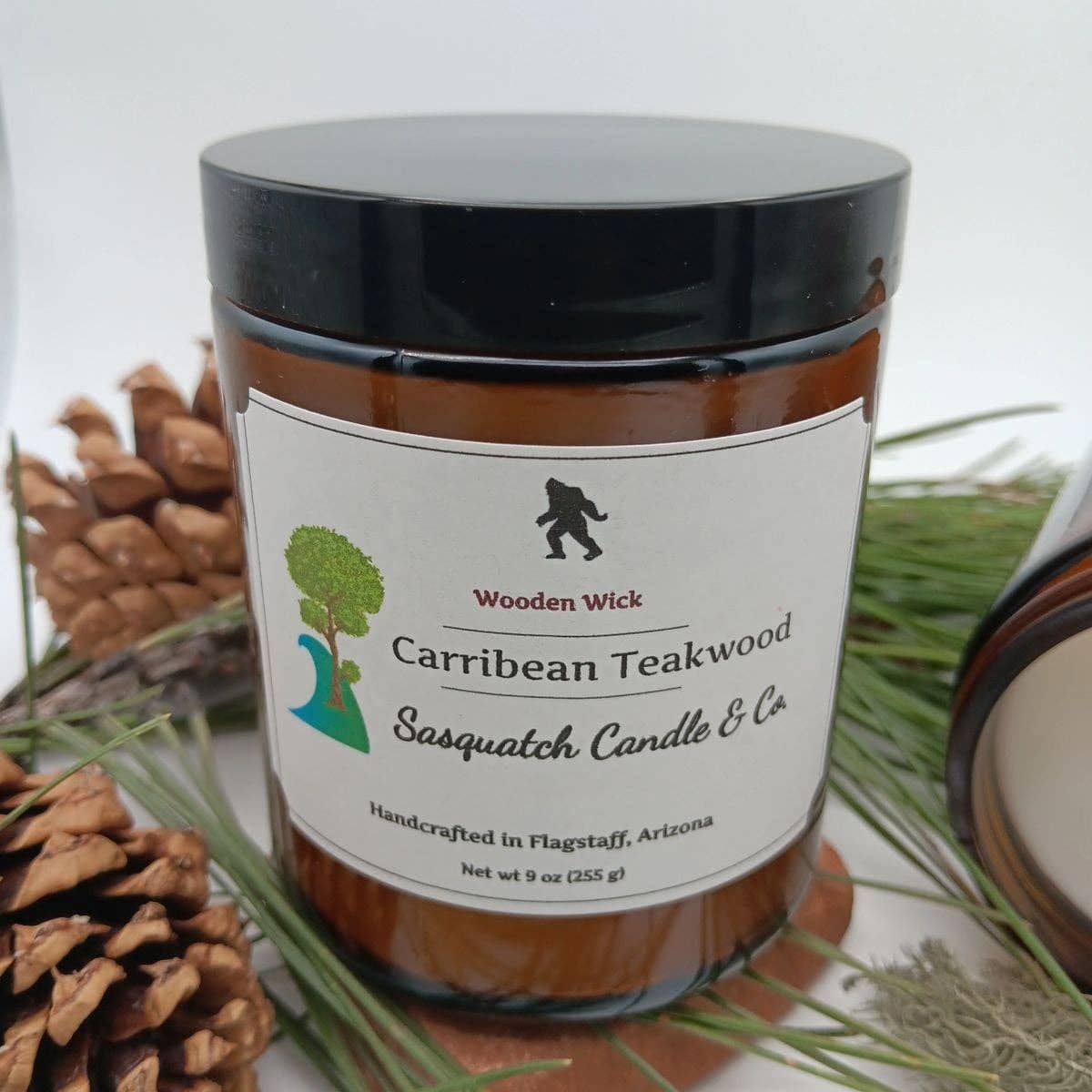 Sasquatch Candle Company - Wholesale Jar/Filled Candle - Carribean Teakwood2