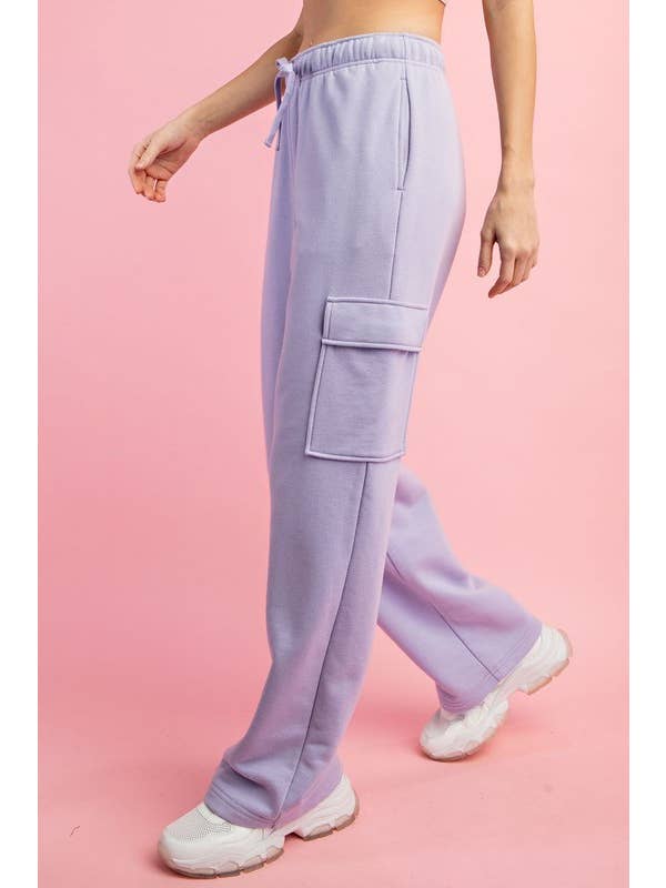 Sunday Morning – wholesale Mjukis- och joggingbyxor – Dam – P206337 RAK FRANSK FROTTÉ CARGO SWEATPANTS6